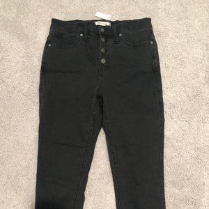 Madewell 10" High-Rise Skinny Jeans in Black